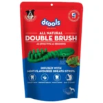 Drools Double Brush Dental Treat Mint Flavour Breath Strips For Large Breed Dogs