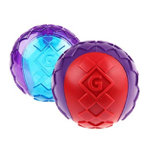 Gigwi Squeaker Solid Ball - Red/Purple