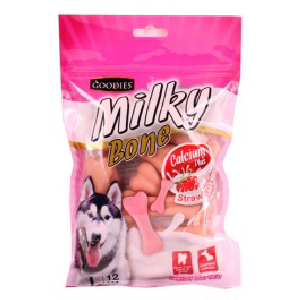 Goodies Milky Bone Calcium Plus Strawberry Flavour - Large