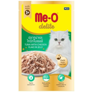 MeO Delite Tuna with Chicken Flake Jelly in Pouch