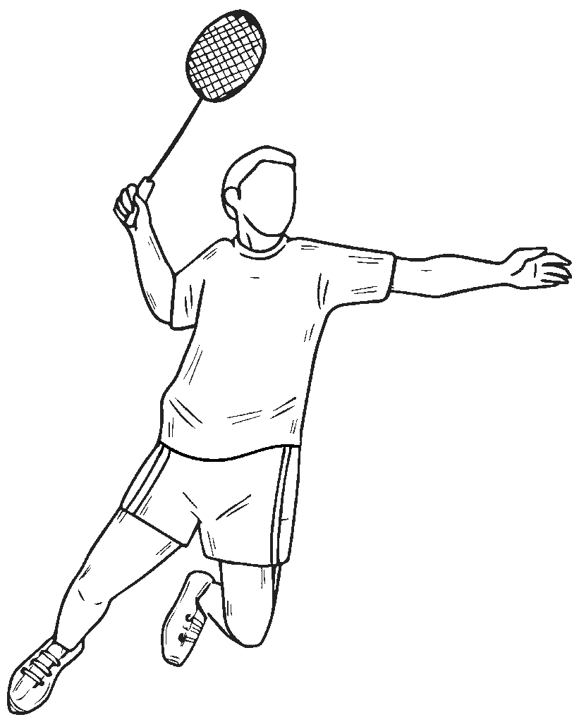 Badminton pose
